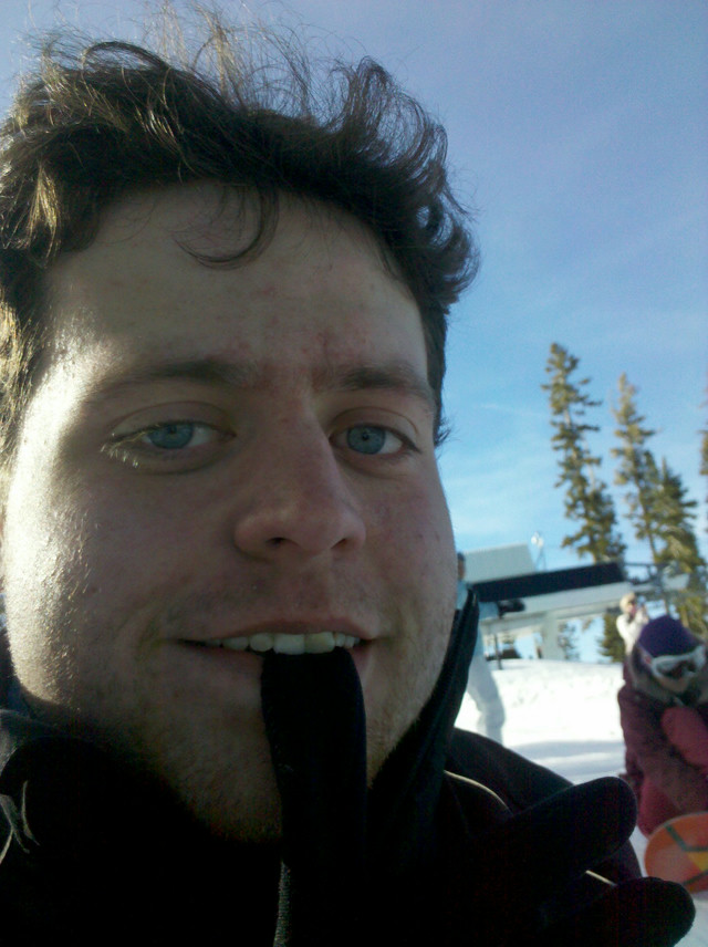 A selfie in the snow.