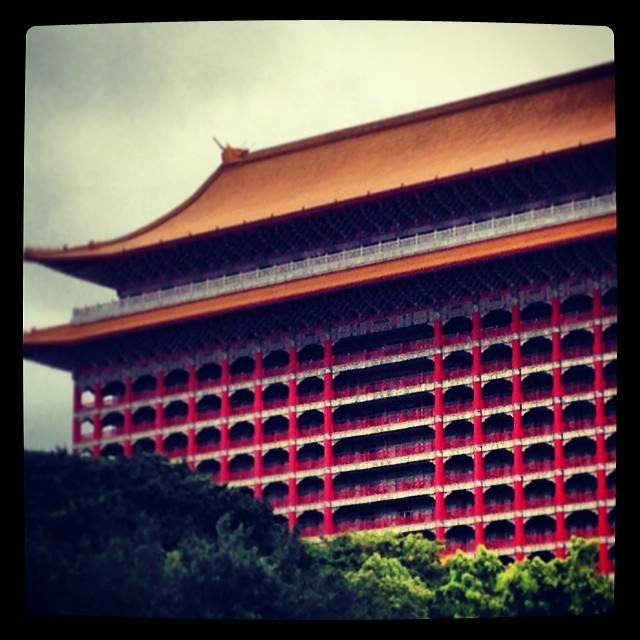 An old red building in Taipei.