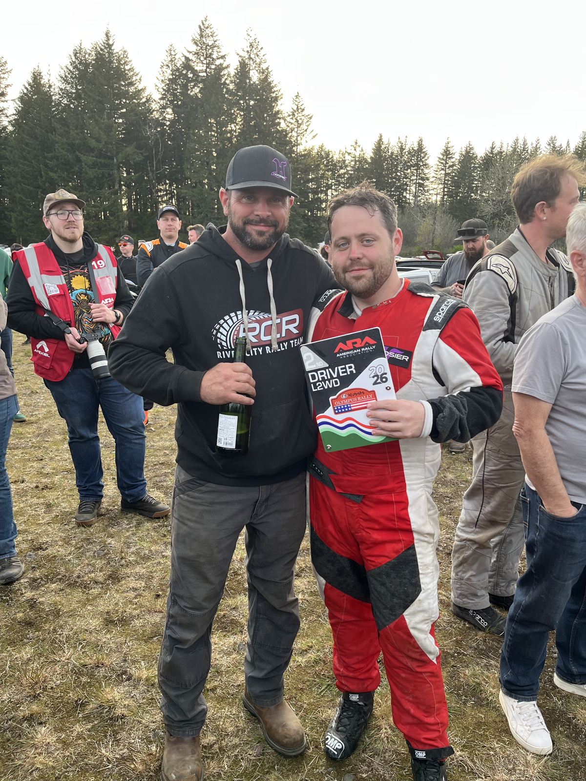 A photo of me with my crew chief, Josh Simer.